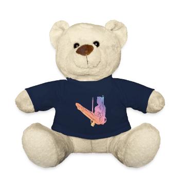 Gymnastics Silhouette - Teddy Bear - french navy - Front