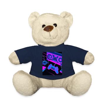 Vaporwave Aesthetic Gaming Konsole Controller - Teddy - French Navy - Vorne