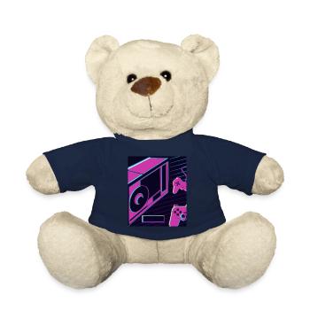 Vaporwave Aesthetic Gaming Konsole Zukunft - Teddy - French Navy - Vorne
