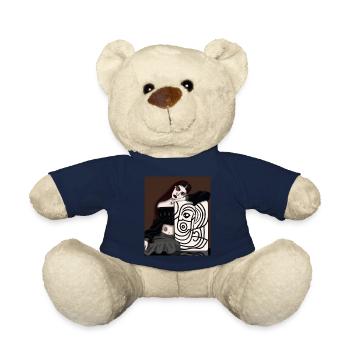 Kubismus Kunst Goth Mädchen Mit Einem Gemälde In - Teddy - French Navy - Vorne