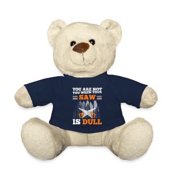 Kettensäge Schnitzen Holzfäller Baumpfleger - Teddy - French Navy - Vorne