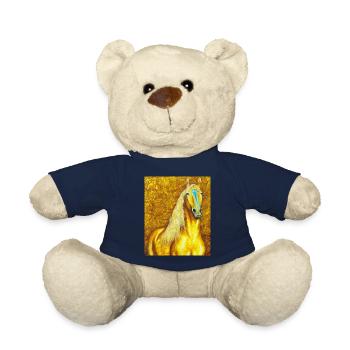 Horse Portrait Horse Gustav Klimt Style - Teddy Bear - french navy - Front