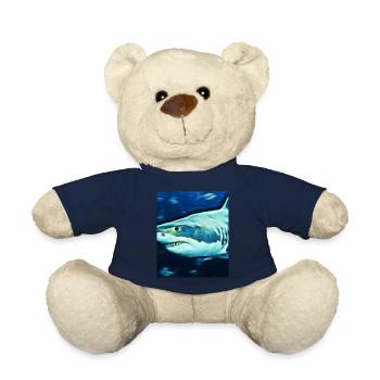 Grand Requin Blanc Vincent Van Gogh Style - Nounours - bleu marine - Devant