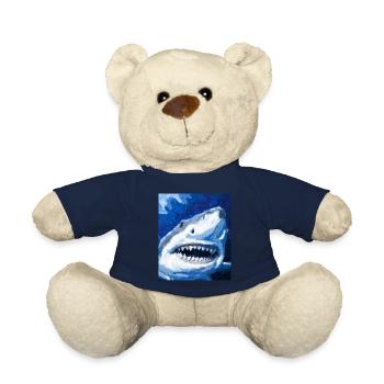 Grand Requin Blanc Vincent Van Gogh Style - Nounours - bleu marine - Devant
