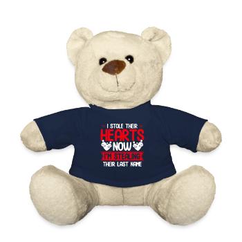 Foster Parents Adoption Adoptive Parents Gift - Teddy Bear - french navy - Front