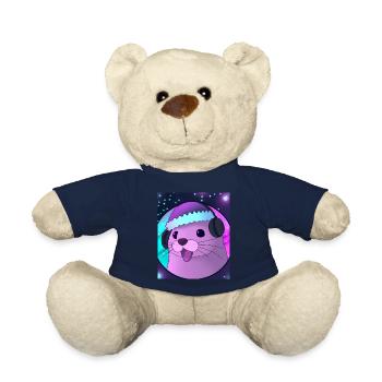 Loutre avec chapeau de Noël - Nounours - bleu marine - Devant