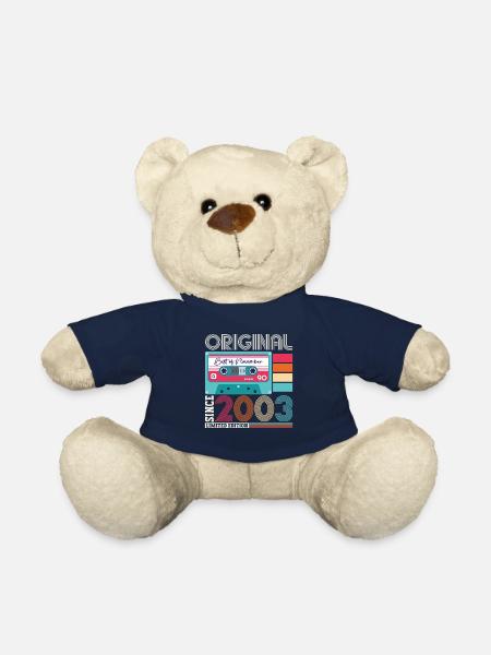 November vintage 2003 19th birthday gift - Teddy Bear - french navy