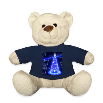 Christmas Christmas Tree Schematic Blueprint - Teddy Bear - french navy - Front