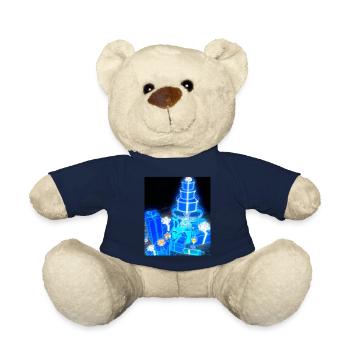 Christmas Christmas Tree Schematic Blueprint - Teddy Bear - french navy - Front