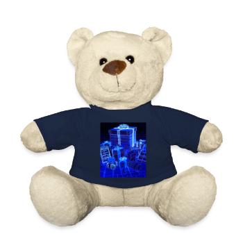 Christmas Christmas Tree Schematic Blueprint - Teddy Bear - french navy - Front