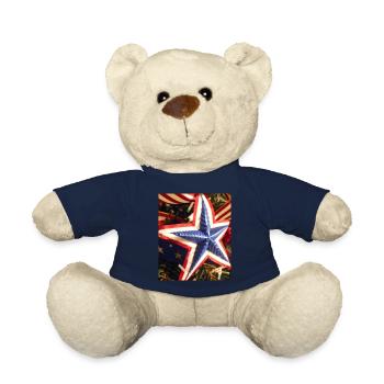 Poinsettia de Noël américain - Nounours - bleu marine - Devant