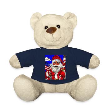 Amerikanisches Weihnachten Weihnachtsmann - Teddy - French Navy - Vorne