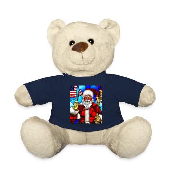Amerikanisches Weihnachten Weihnachtsmann - Teddy - French Navy - Vorne