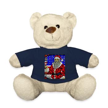 Amerikanisches Weihnachten Weihnachtsmann - Teddy - French Navy - Vorne