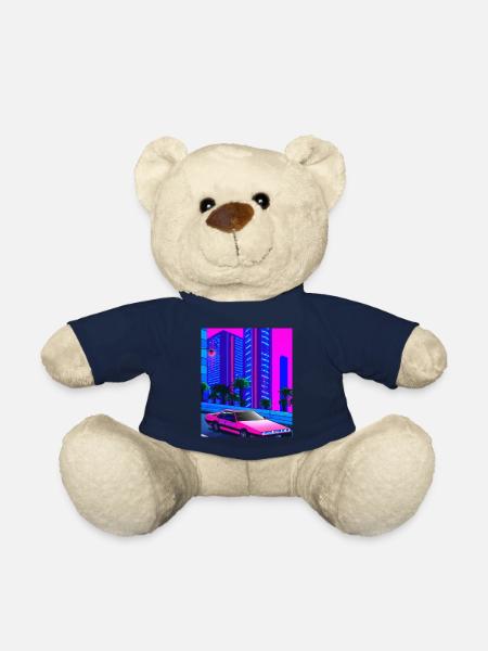 Vaporwave Aesthetic Synthwave City - Teddy - French Navy