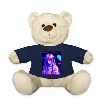 Pastel Esthétique Triste Anime Fille - Nounours - bleu marine - Devant