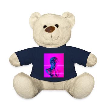 Vaporwave Statue Buste romain - Nounours - bleu marine - Devant