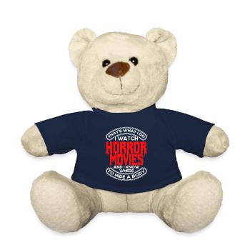 Horror Movie Slasher Movie Creepy Movies Gift - Teddy Bear - french navy - Front