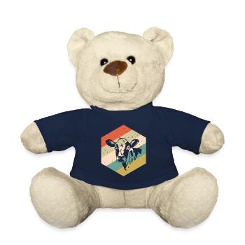 Kuh Retro Hintergrund Bauernhof - Teddy - French Navy - Vorne