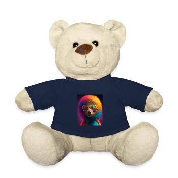 African Otter Pride Pop Art Black Afro Otter - Teddy Bear - french navy - Front