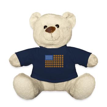 Conception de bretzels américains - Nounours - bleu marine - Devant