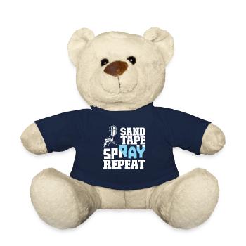 Painter varnisher spraying - Teddy Bear - french navy - Front