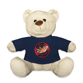 Cool hot dog design for men, women, boys, - Teddy Bear - french navy - Front