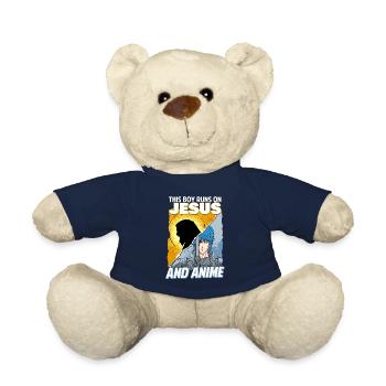 This Boy Runs On Jesus And Anime I Kawaii Otaku - Teddy - French Navy - Vorne