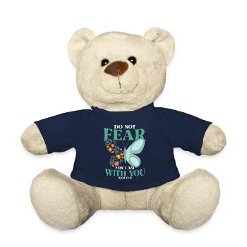 Christian Inspiring Jesus God Gift - Teddy Bear - french navy - Front