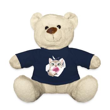 Chat Gomme à mâcher Mignon Félin - Nounours - bleu marine - Devant