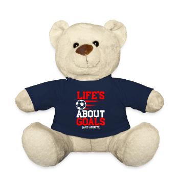 Football is all about goals and assists - Teddy Bear - french navy - Front
