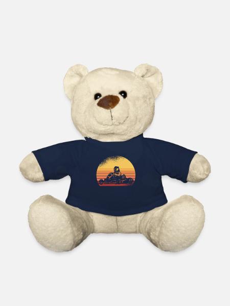 Faire du karting, karting, karting - Nounours - bleu marine