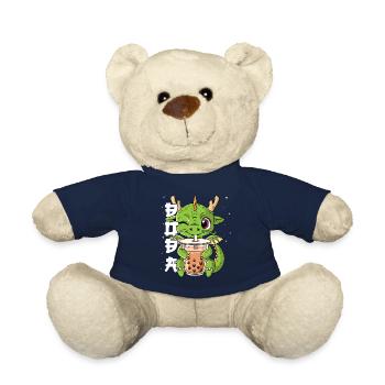 Boba Tea Dragon Bubble Tea - Teddy Bear - french navy - Front