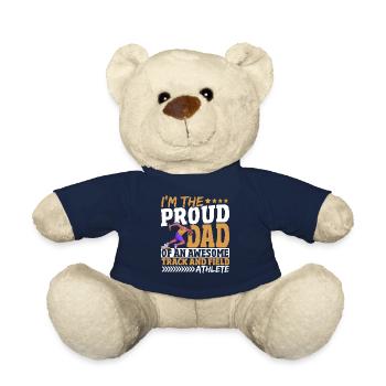 Proud Dad Of An Awesome Track And Field Athlete - Teddy Bear - french navy - Front