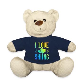 I love skiing - Teddy Bear - french navy - Front