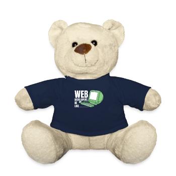 Web Entwickler Webdeveloper Lustig - Teddy - French Navy - Vorne