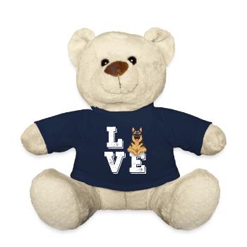 Love German Shepherd - Teddy Bear - french navy - Front