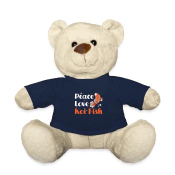 Koi Fish Japanese - Teddy Bear - french navy - Front