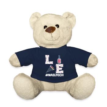 Technicienne des ongles Design de la Saint-Valentin - Nounours - bleu marine - Devant