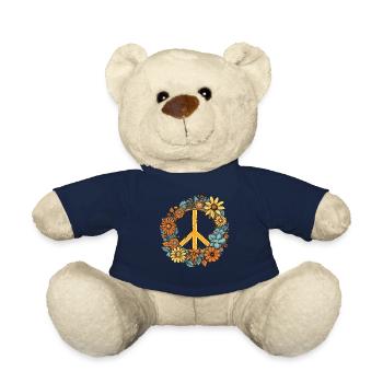 Kostüm Hippie Peace Zeichen - Teddy - French Navy - Vorne