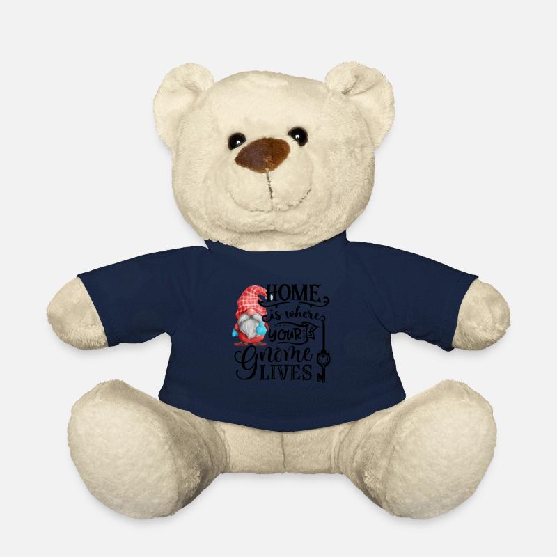 La maison est l’endroit où vit votre gnome Weihnachtsgnom - Nounours - bleu marine