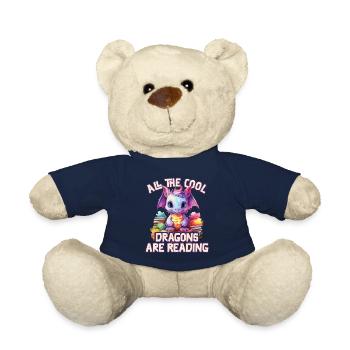Alle Coolen Kids Lesen Drachen - Teddy - French Navy - Vorne