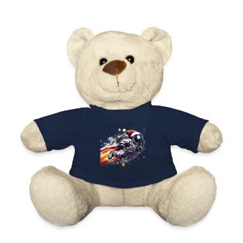 Super Père Noël en tant qu’astronaute dans l’espace - Nounours - bleu marine - Devant