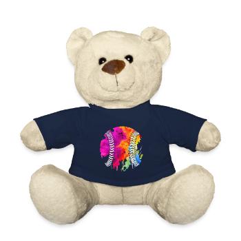 Baseball Player Baseball - Teddy Bear - french navy - Front