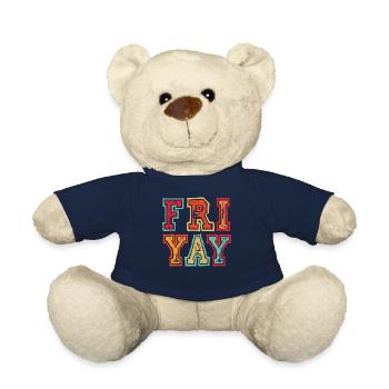 Fri Yay Enseignants Ambiance du week-end de l’école - Nounours - bleu marine - Devant