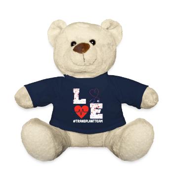 Valentinstag Shirt Transplantationsteam - Teddy - French Navy - Vorne