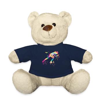 Speed skater Sportswoman Speed Skating - Teddy Bear - french navy - Front