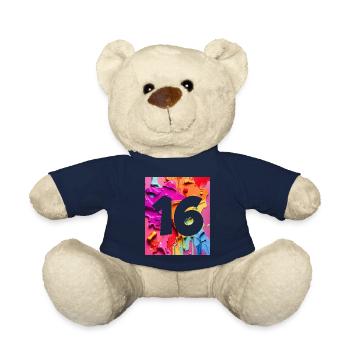 NR. 16 NUMMER 16 BUNT 16. GEBURTSTAG - Teddy - French Navy - Vorne