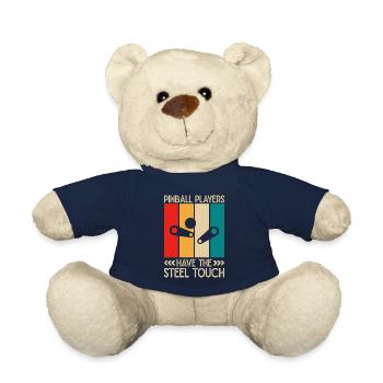Les joueurs de flipper ont le flipper rétro Steel Touch - Nounours - bleu marine - Devant