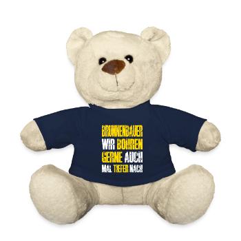 Well builder saying we like to drill deeper - Teddy Bear - french navy - Front